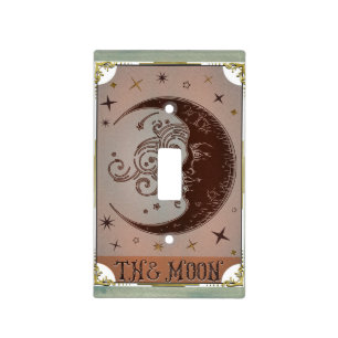 The Moon Vintage Tarot Card Celestial Art Light Switch Cover