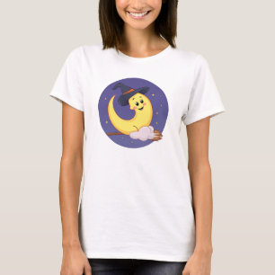The moon wears witch hat T-Shirt