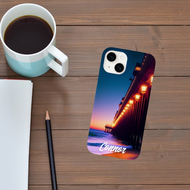 The Moonlit Pier Personalized Case-Mate iPhone Case (Creator Uploaded)