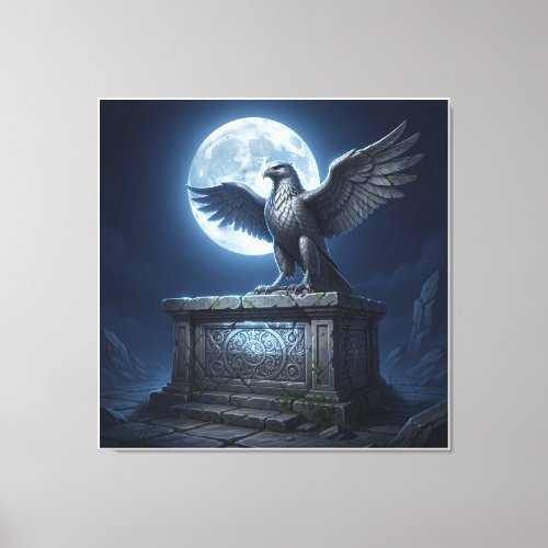The Moonlit Sovereign Eagle Canvas Print