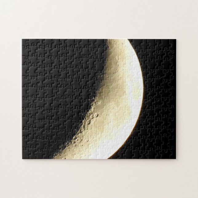 The Moon's Craters Close Up Photography Jigsaw Puzzle (Horizontal)