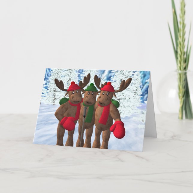 The Moose Brothers: Christmas Carol Holiday Card (Front)