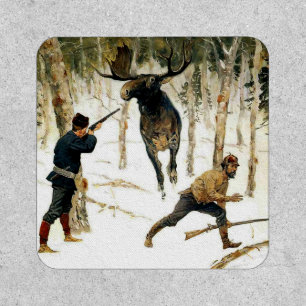 The Moose Hunt by Frederic Remington Patch