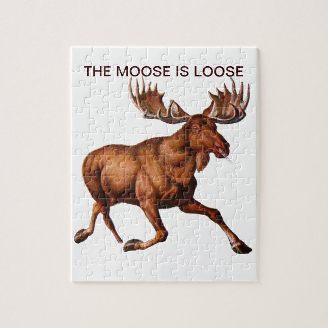THE MOOSE IS LOOSE JIGSAW PUZZLE (Vertical)