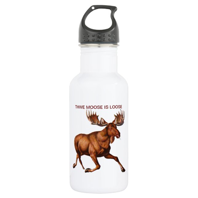 THE MOOSE IS LOOSE WATER BOTTLE (Front)