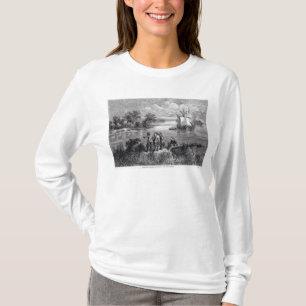 The Moravians Ascending the Delaware T-Shirt