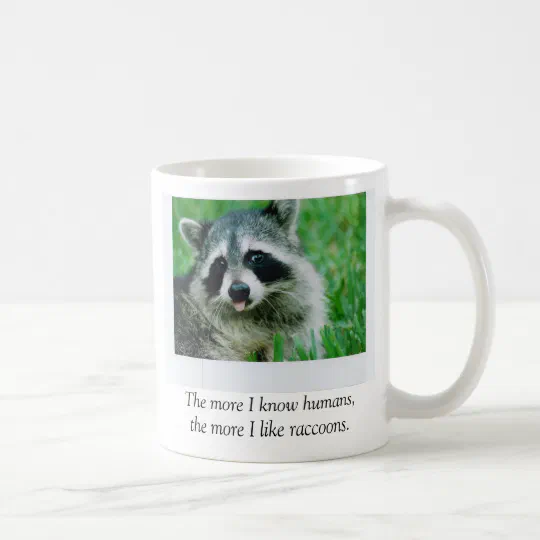 The More I Know Humans The More I Like Raccoons Coffee Mug Zazzle Com