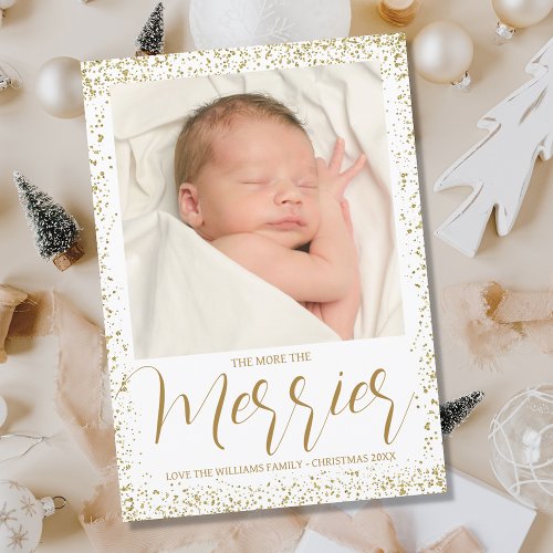 The More The Merrier Christmas Birth Announcement