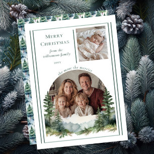 The More The Merrier Christmas Photo  Letterpress Photo Cards