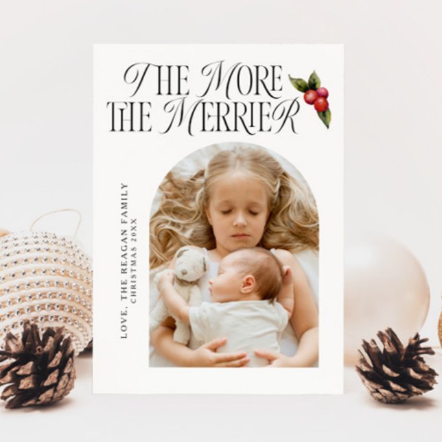 The More The Merrier Mistletoe Xmas Birth  Announcement (Creator Uploaded)