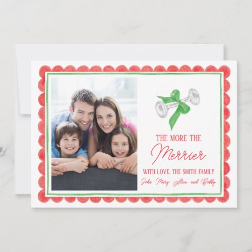 The More The Merrier New Baby Christmas Card