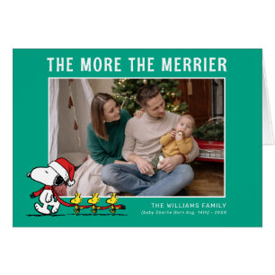 The More The Merrier Peanuts Christmas New Baby Cards
