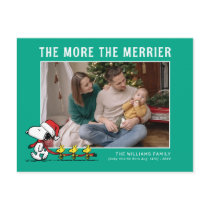 The More The Merrier | Peanuts Christmas New Baby Holiday Postcard