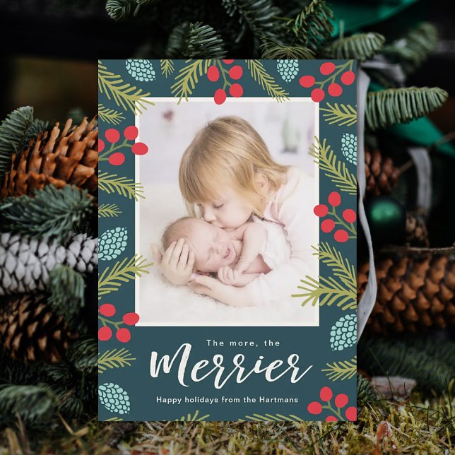 The More The Merrier Pine Birth Announcement (Creator Uploaded)