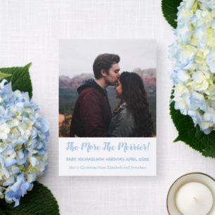 The More The Merrier Pregnancy Holiday Letterpress Photo Cards