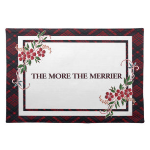 The More The Merrier Red Plaid Cloth Placemat