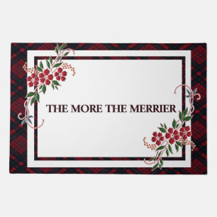 The More The Merrier Red Plaid Doormat