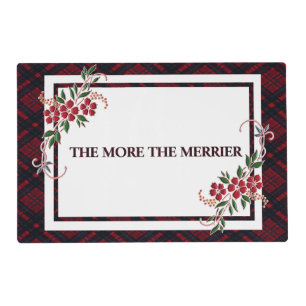 The More The Merrier Red Plaid Placemat