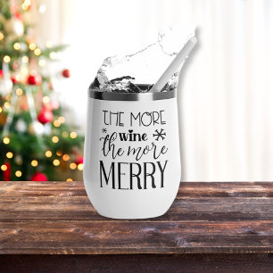 The More Wine The More Merry Holiday Thermal Wine Tumbler