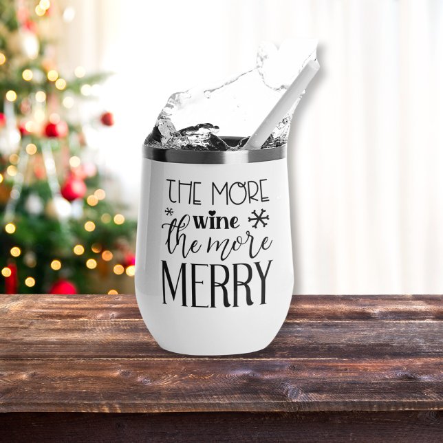 The More Wine The More Merry Holiday Thermal Wine Tumbler (The More Wine The More Merry Holiday Thermal Wine Tumbler)