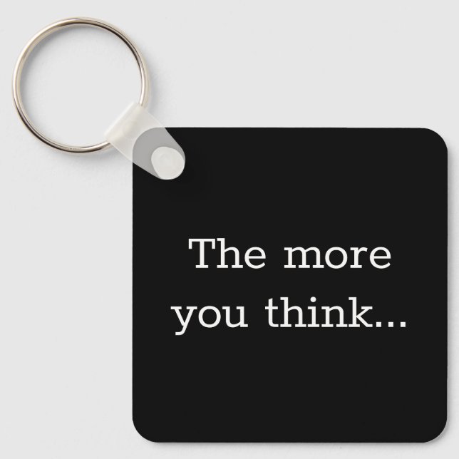 The More You Think  Keychain (Front)