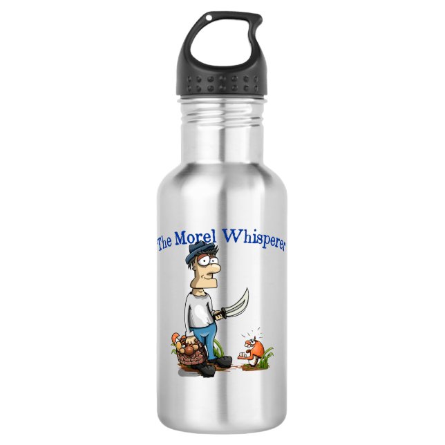 The Morel Whisperer Stainless Steel Water Bottle (Front)