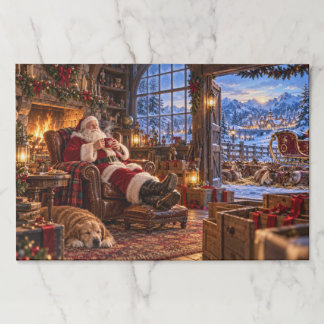 The Morning After Christmas Santa and Reindeer Paper Pad