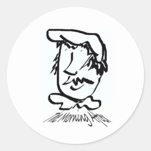 The Morning After Guy Classic Round Sticker