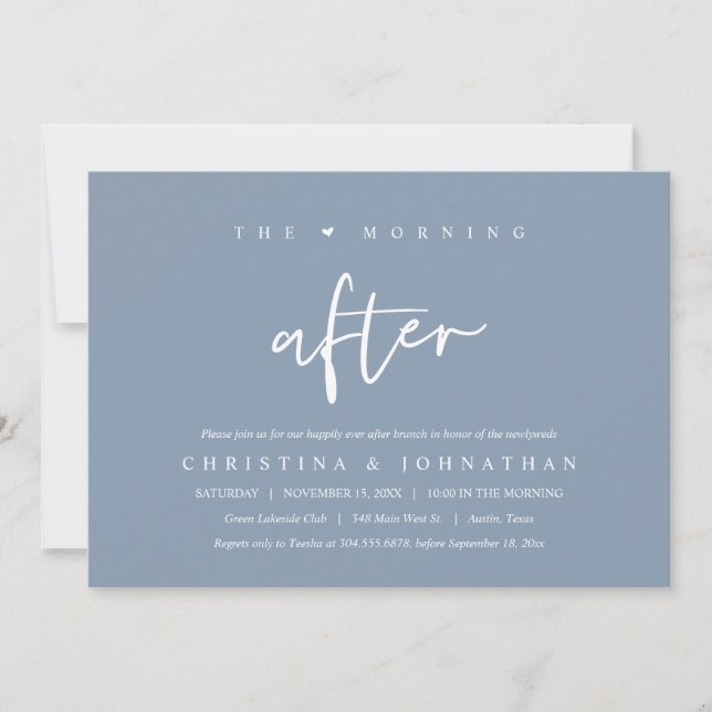 The Morning After, Happily Ever After Brunch Invitation (Front)