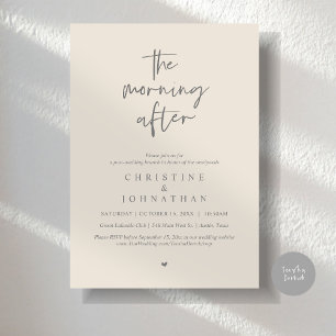 The Morning After, Modern Post Wedding Brunch Invitation