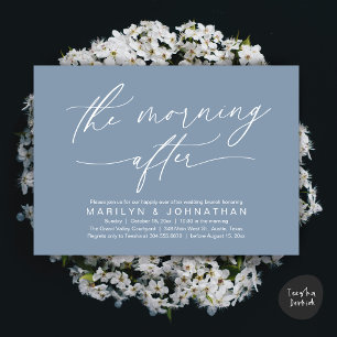 The Morning After Modern Wedding Elopement Brunch Invitation