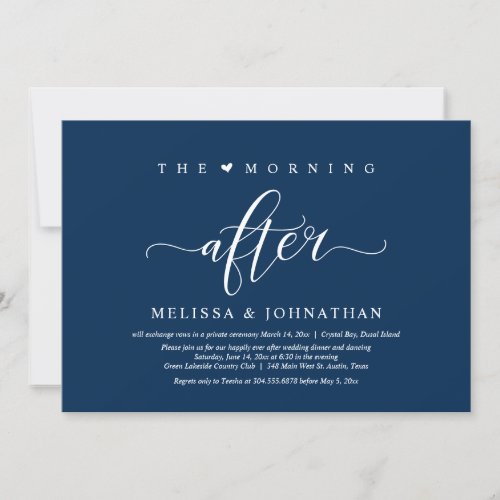 The Morning After Post Wedding Brunch Celebration Invitation