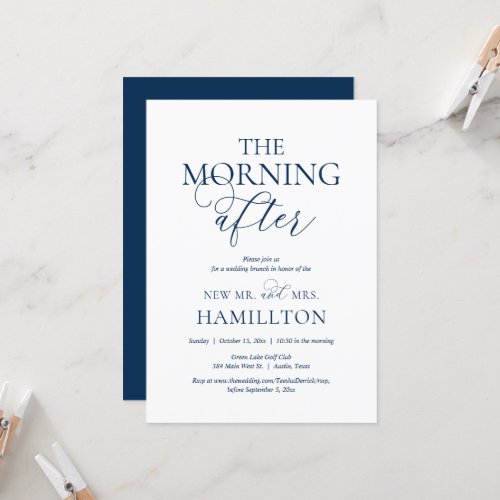 The Morning After Post wedding Brunch Celebration Invitation