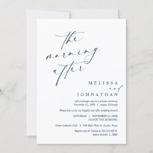 The Morning After, Post Wedding Brunch Celebration Invitation