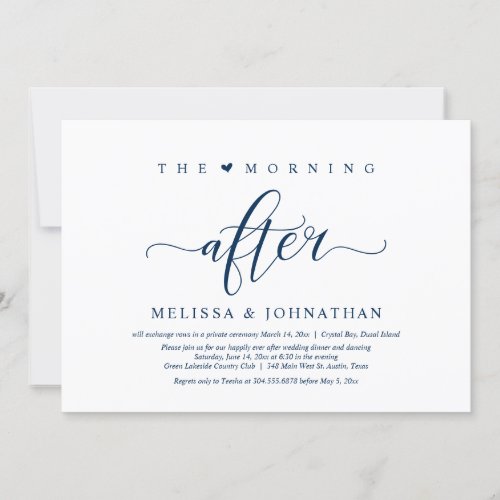 The Morning After Post Wedding Brunch Celebration Invitation