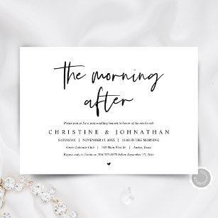 The Morning After, post wedding brunch Invitation