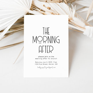 The Morning After Wedding Brunch Invitation