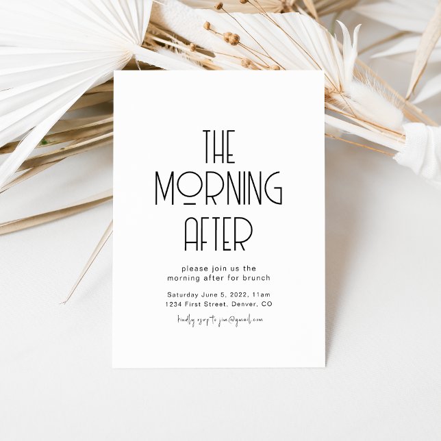 The Morning After Wedding Brunch Invitation (Creator Uploaded)