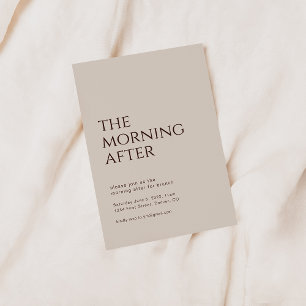 The Morning After Wedding Brunch Invitation
