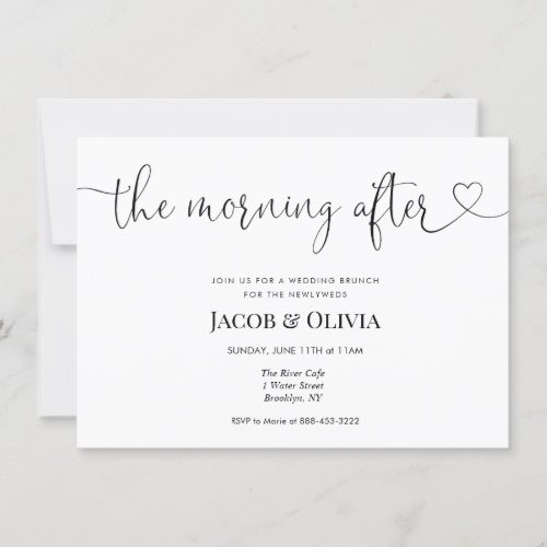 The Morning After Wedding Brunch Invitation