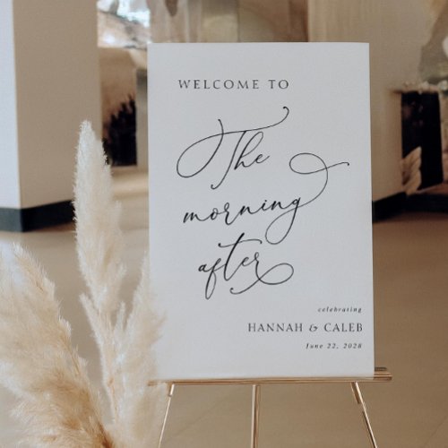 The Morning After Wedding Brunch Welcome Sign