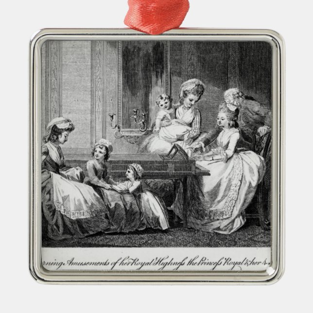 The Morning Amusements of the Royal Family Metal Ornament (Front)