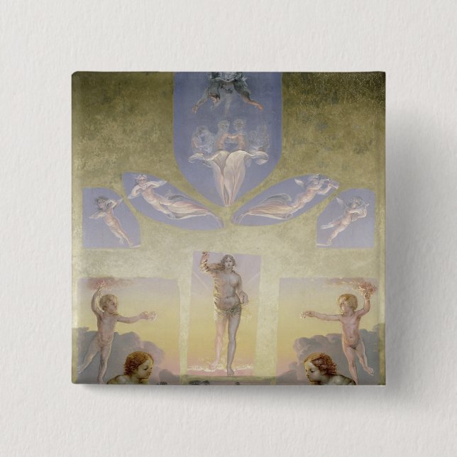 The Morning , c.1808-9 Pinback Button (Front)