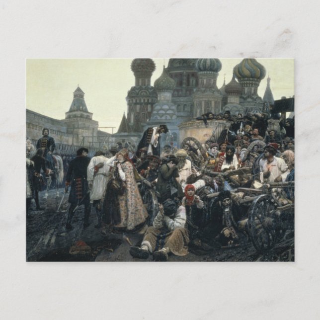 The Morning of the Execution of the Streltsy Postcard (Front)