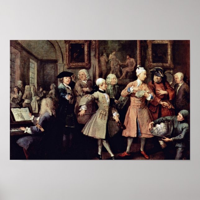 The Morning Reception " By Hogarth William Poster (Front)