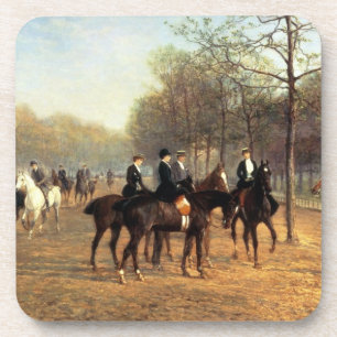 The Morning Ride, Rotten Row, Hyde Park, 1894 (oil Coaster