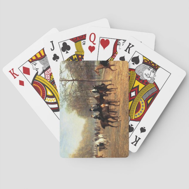 The Morning Ride, Rotten Row, Hyde Park, 1894 (oil Poker Cards (Back)