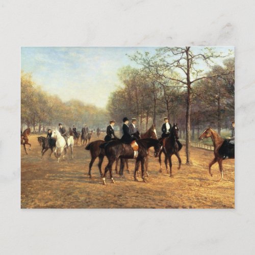 The Morning Ride Rotten Row Hyde Park 1894 oil Postcard