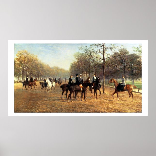 The Morning Ride, Rotten Row, Hyde Park, 1894 (oil Poster (Front)