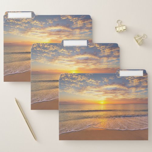 The Morning Sun at Seaside File Folder